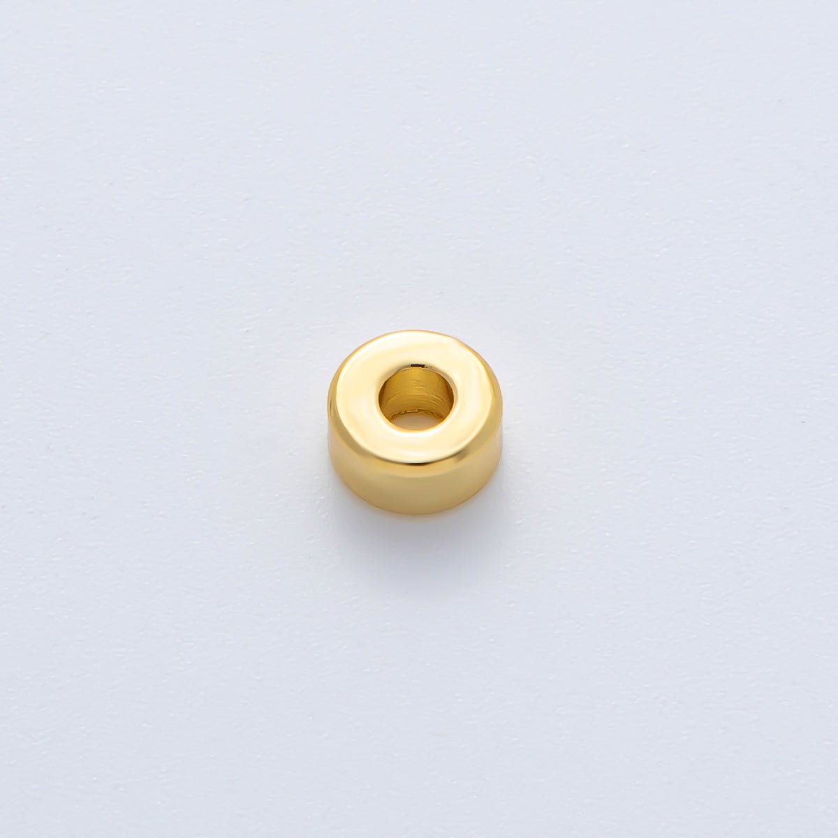 Gold 6mm Puffy Rondelle Spacer Bead in Gold & Silver 10 pcs | B086 - DLUXCA