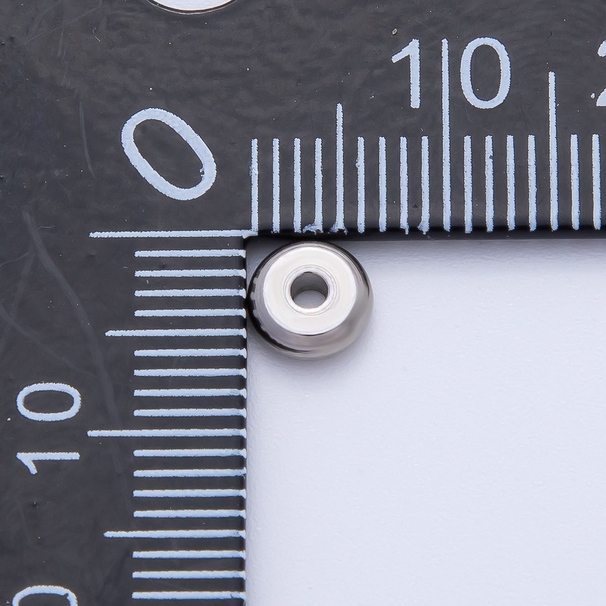 Gold 6mm Tiny Donut Rondelle Minimalist Spacer Bead in Gold & Silver 10pcs | B043 - DLUXCA