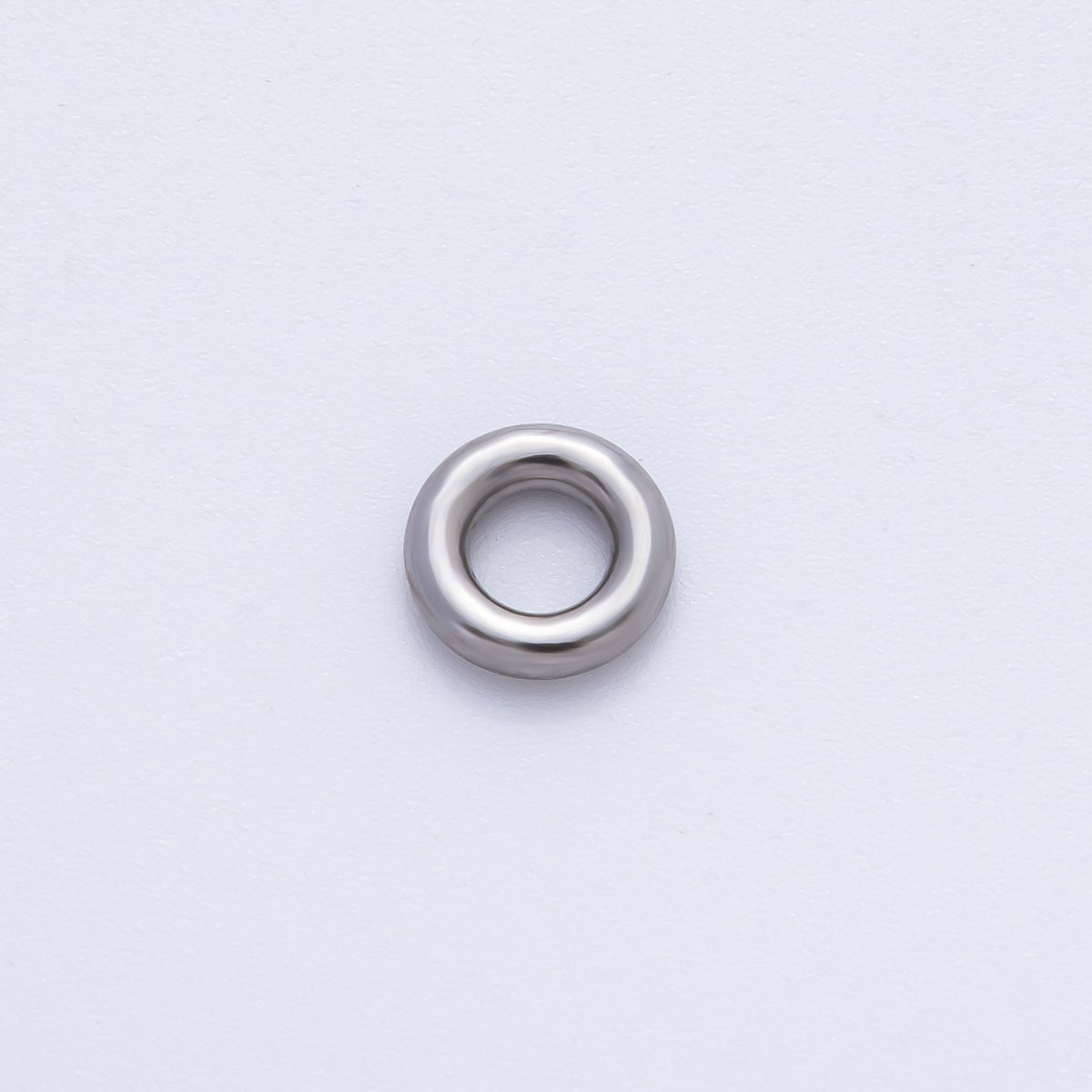 Gold 8mm Open Puffy Circle Spacer Bead in Gold & Silver 10 pcs | B202 - DLUXCA