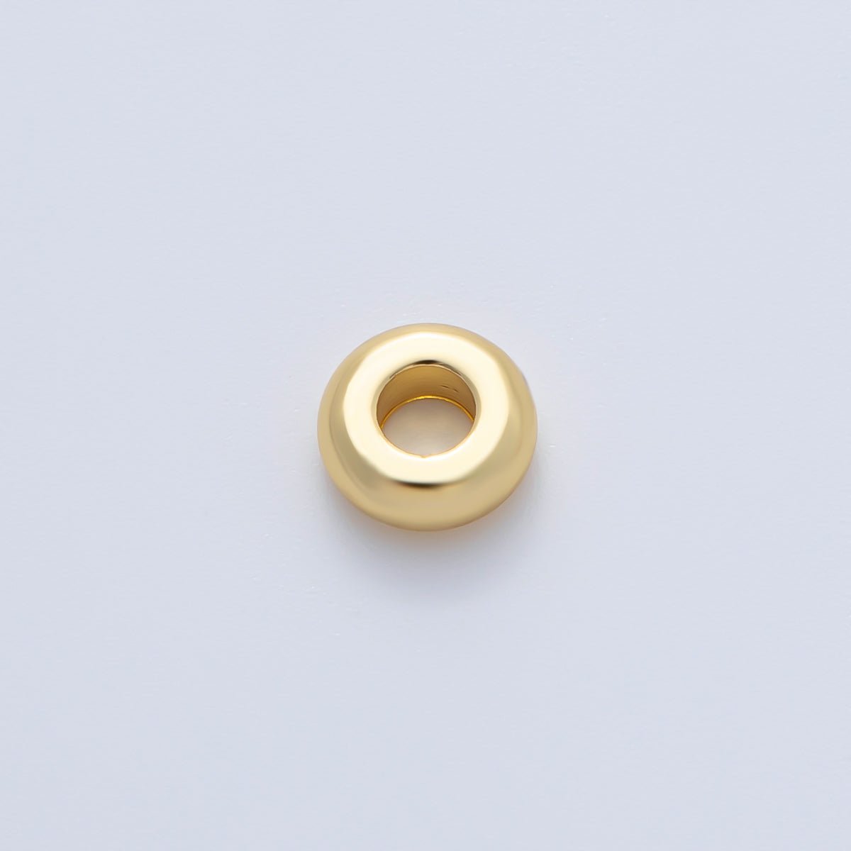 Gold 8mm Thick Circle Spacer Bead in Gold & Silver 10pcs | B218 - DLUXCA