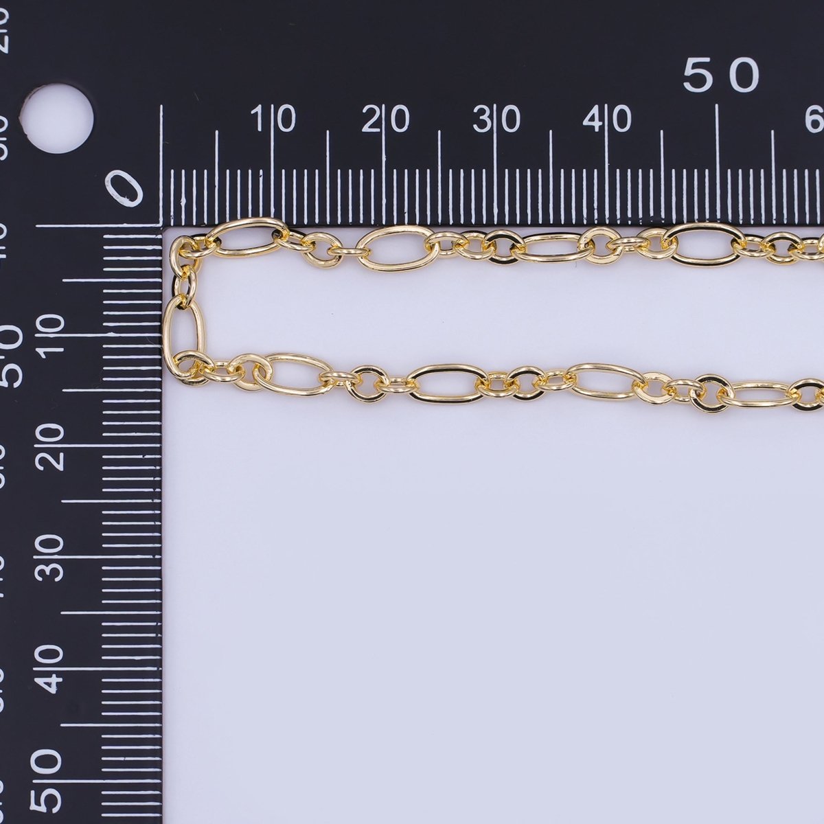 Gold CABLE Chain by Yard, Link Cable Elongate Chain, Wholesale Bulk Roll Chain For Jewelry Making, 3.9mm Width, Unfinished 16K Gold Filled Chain | ROLL - 504 ROL - 554 - DLUXCA