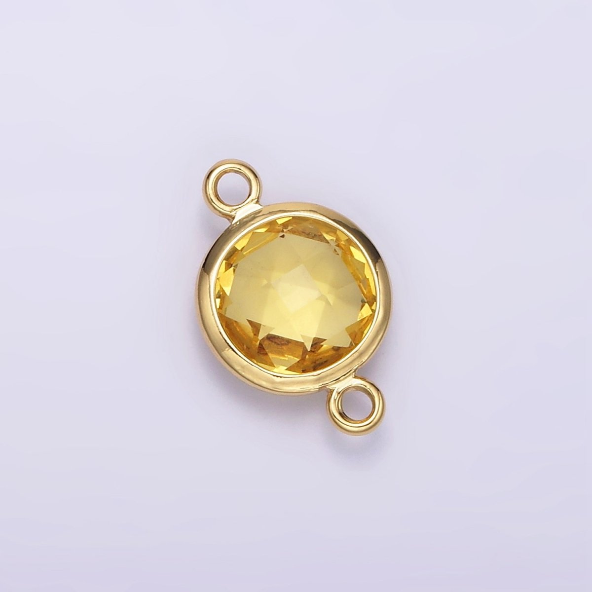 Gold Filled Birthstone CZ Connector Link Connector for Bracelet Necklace School Colors Stone Finding G - 766 G - 767 - DLUXCA