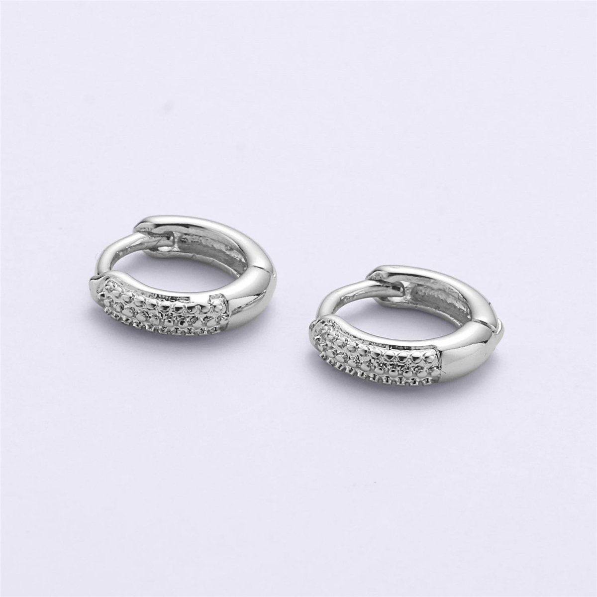 Gold Filled Tiny Huge earrings, Clear Cubic small hoops, Tiny hoops, Dainty hoops, Minimalist hoop earrings, Huggie hoop earrings K - 253 - DLUXCA