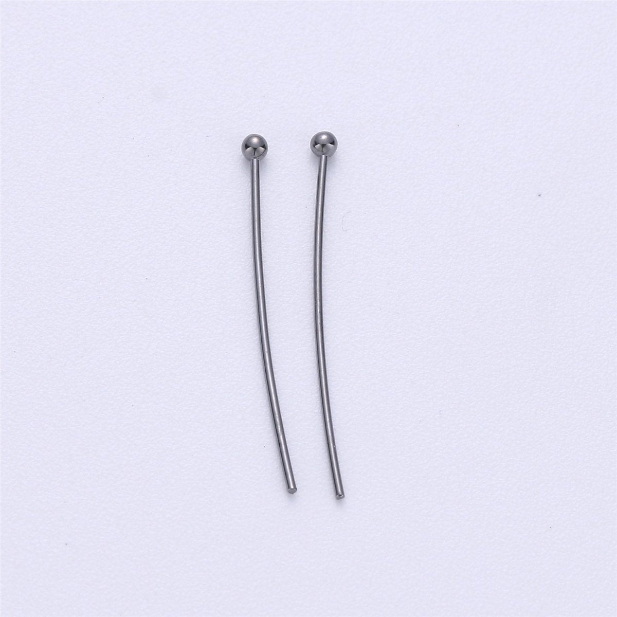 Gold Head Pins Ball Point Headpins, 0.6mm (22 Gauge) by 30mm, 35mm, 40mm | L532 - L535 - DLUXCA