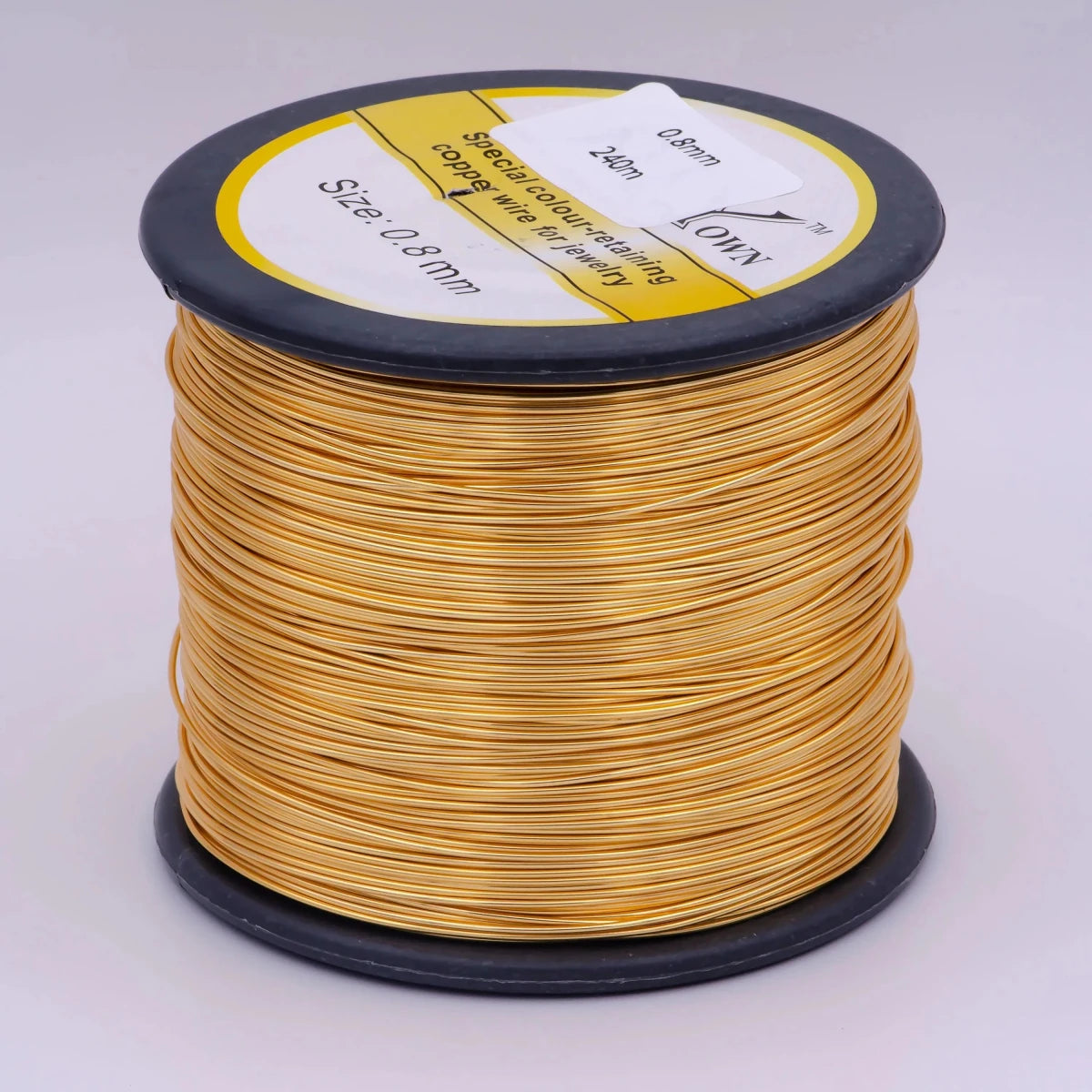 Gold plated non tarnish beading wire for craft supply copper wire tarnish resistant jewelry making 18, 20, 21, 22, 24, 26, 28 gauge 5 meter - DLUXCA