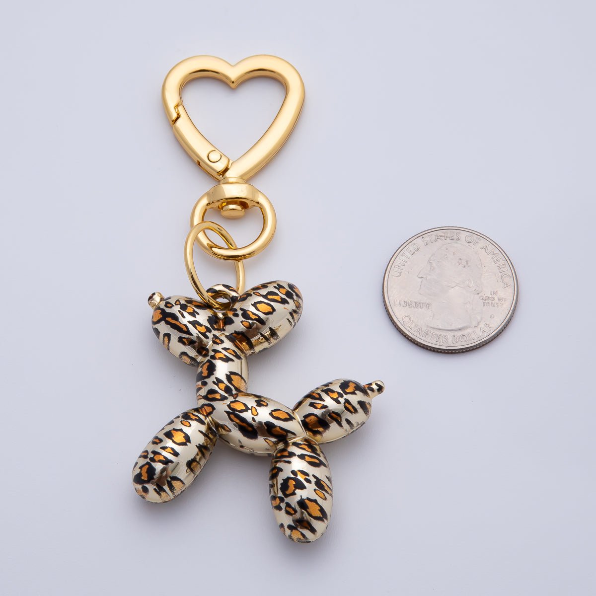 Gold Stainless Steel 100mm Plastic Pinata Party Horse Heart Push Gate Keychain Accessories | WB - 00186 - DLUXCA