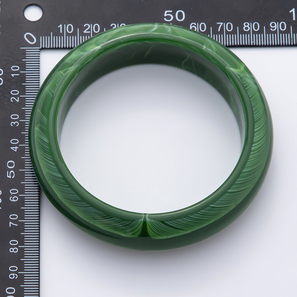Green Solid Resin Acrylic Wide Bangle Bracelet | WA - 3400 ~ WA - 3412 - DLUXCA