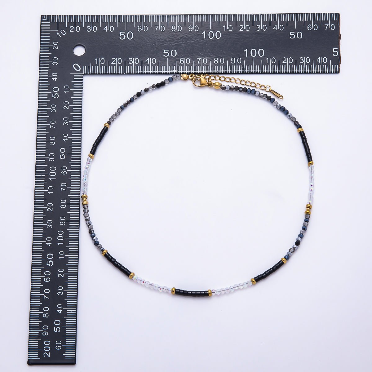 Handmade 4mm Multicolor Multifaceted Round Tube Gemstone Chain 16 Inch Necklace | WA-00095 ~ WA-00098 - DLUXCA