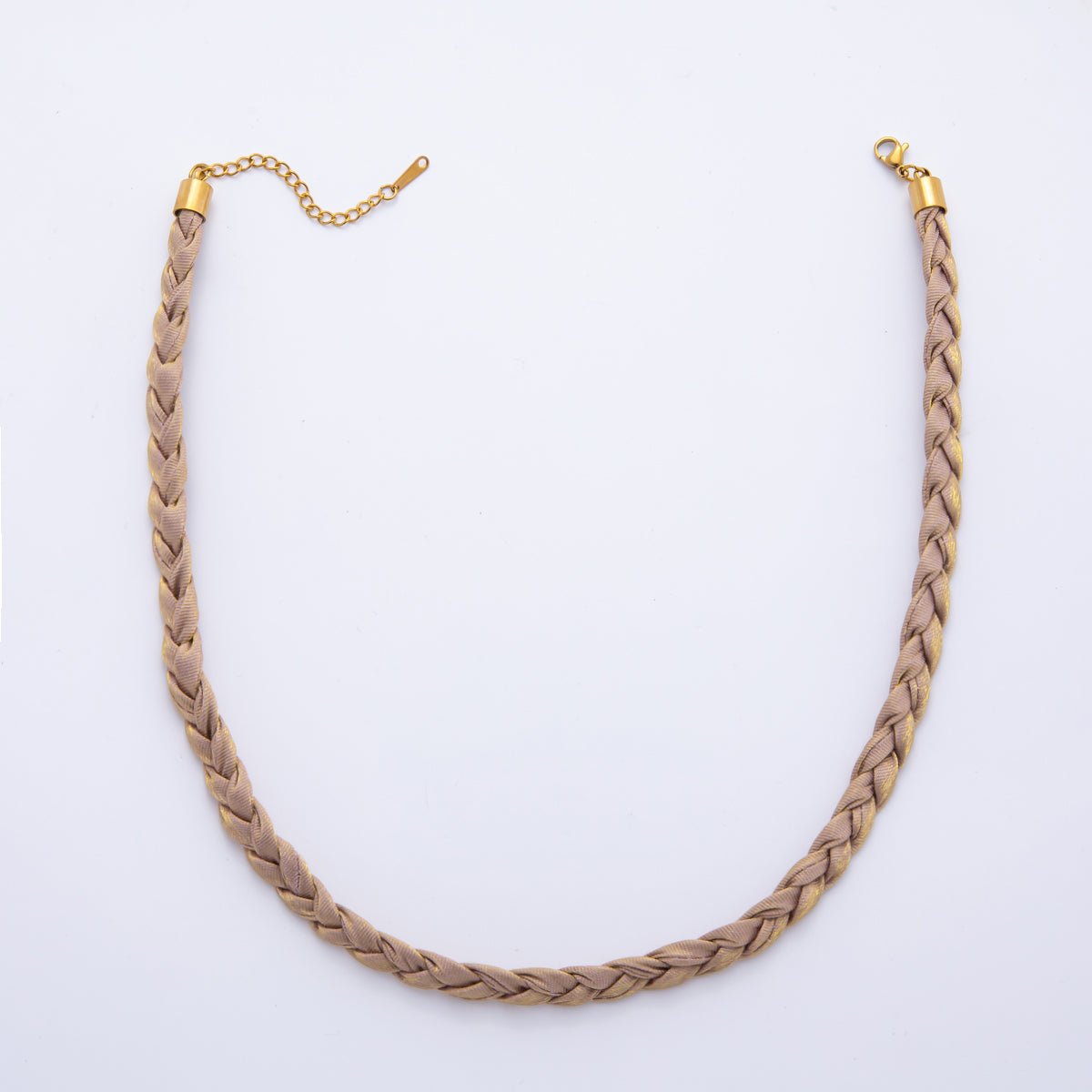 Handmade Fabric Braided Bandana Necklace 17 inch long WA - 880 - DLUXCA