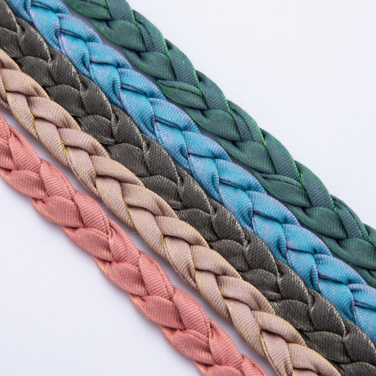 Handmade Fabric Braided Bandana Necklace 17 inch long WA - 880 - DLUXCA