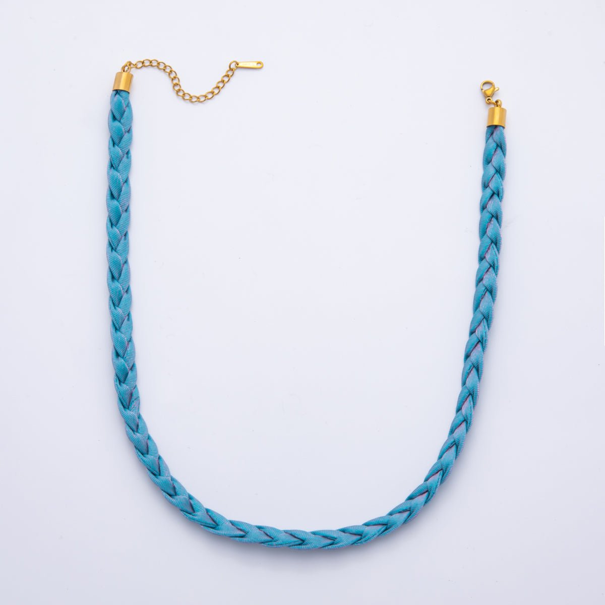 Handmade Fabric Braided Bandana Necklace 17 inch long WA - 880 - DLUXCA