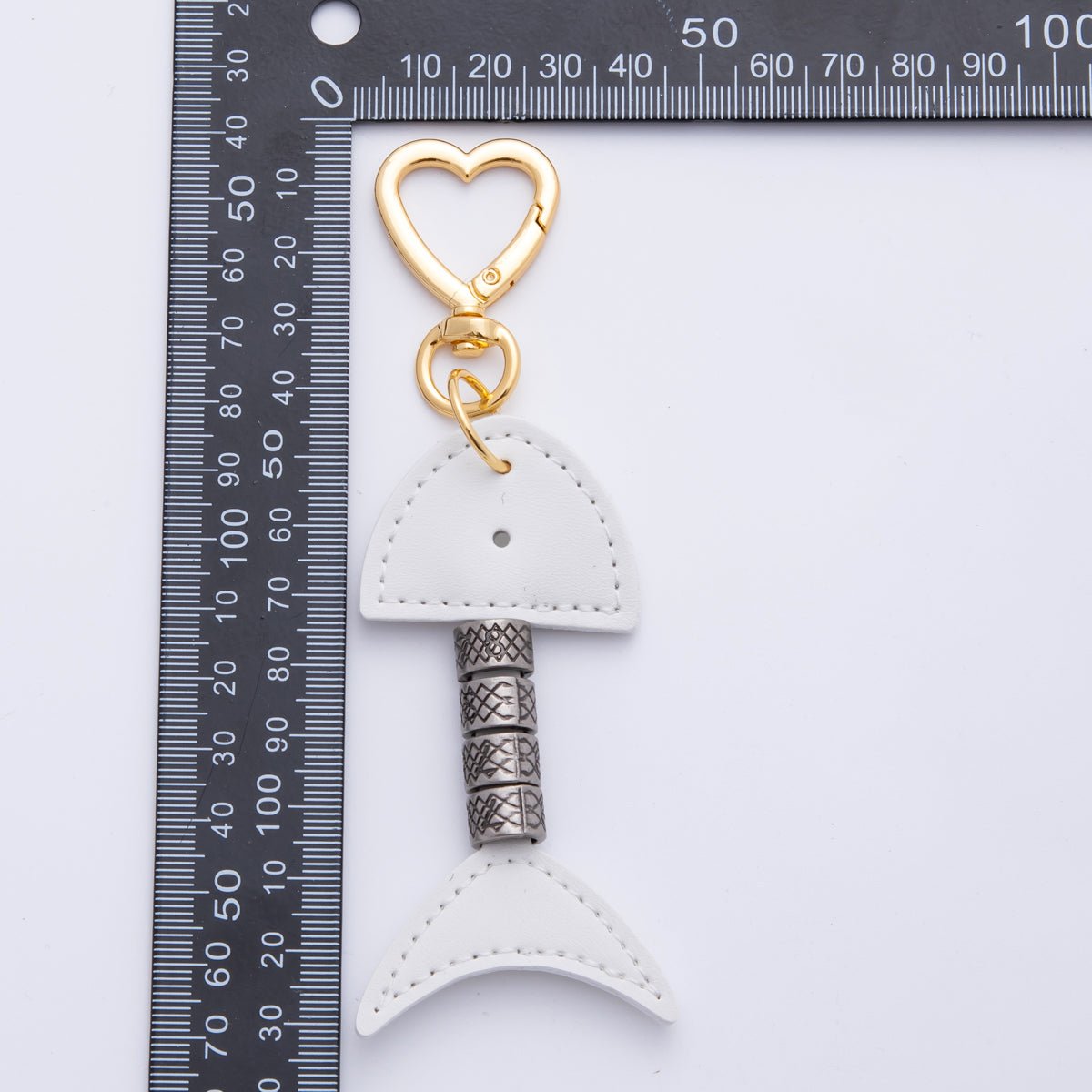 Handmade Leather Fish Keychain Fisherman Aesthetic Bag Charm Keychain Accessory WB - 00035 - DLUXCA