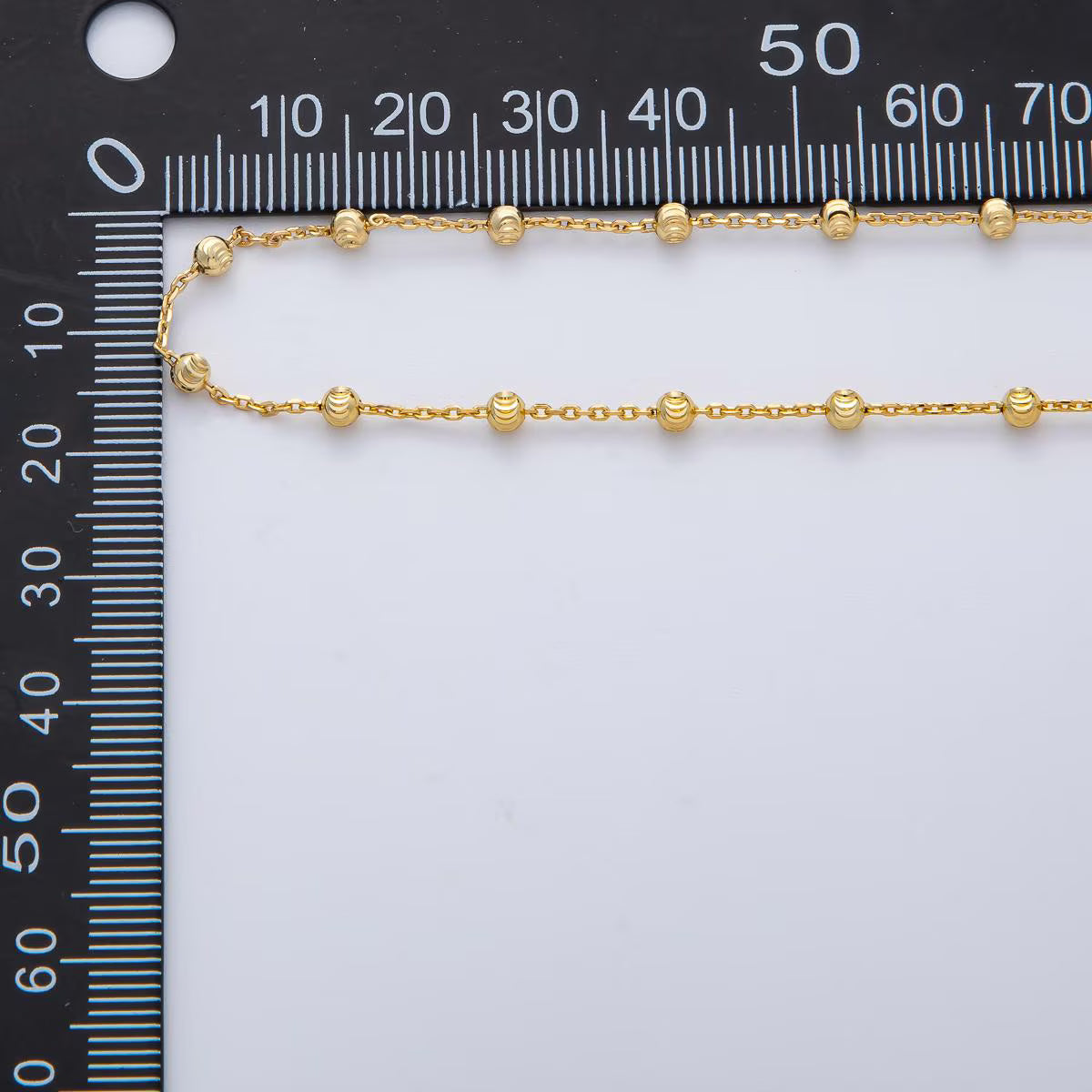 16K Gold Filled 3mm Ball Satellite Unfinished Chain by Yard | Roll-1765