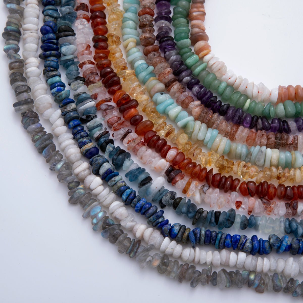 Irregular Natural Gemstone Chip Beads Strand – Mixed Semi - Precious Stone Beads for Jewelry Making | WA - 2075 - DLUXCA