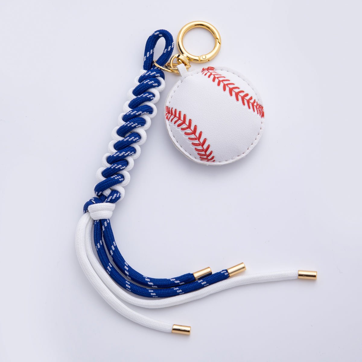 Leather Basketball Baseball Keychain Handmade Bag Charm Cord Tassels Sport Varsity Purse Accessory WB - 00002 - DLUXCA