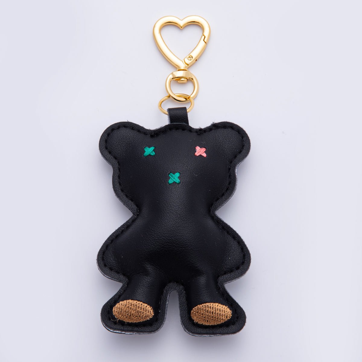 Leather Bear Keychain Handmade Bag Charm Cute Leather Animal Purse Accessory WB - 00042 - DLUXCA