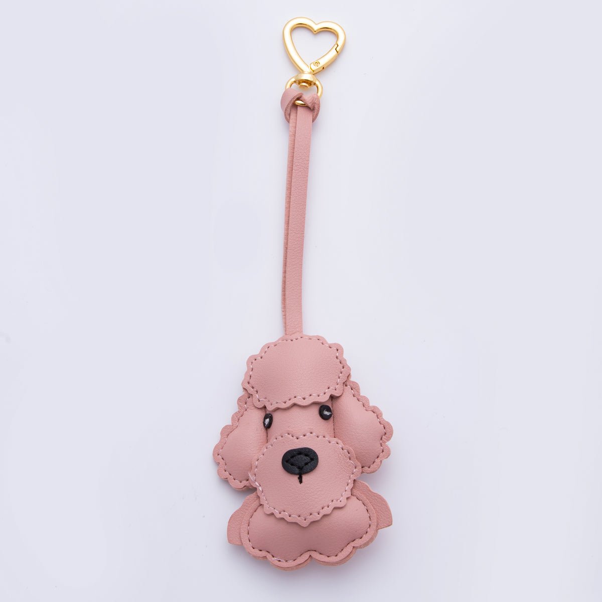 Leather Poodle Dog Bag Charm Keyring Purse Bag Backpack Charm Accessory WB - 00022 - DLUXCA