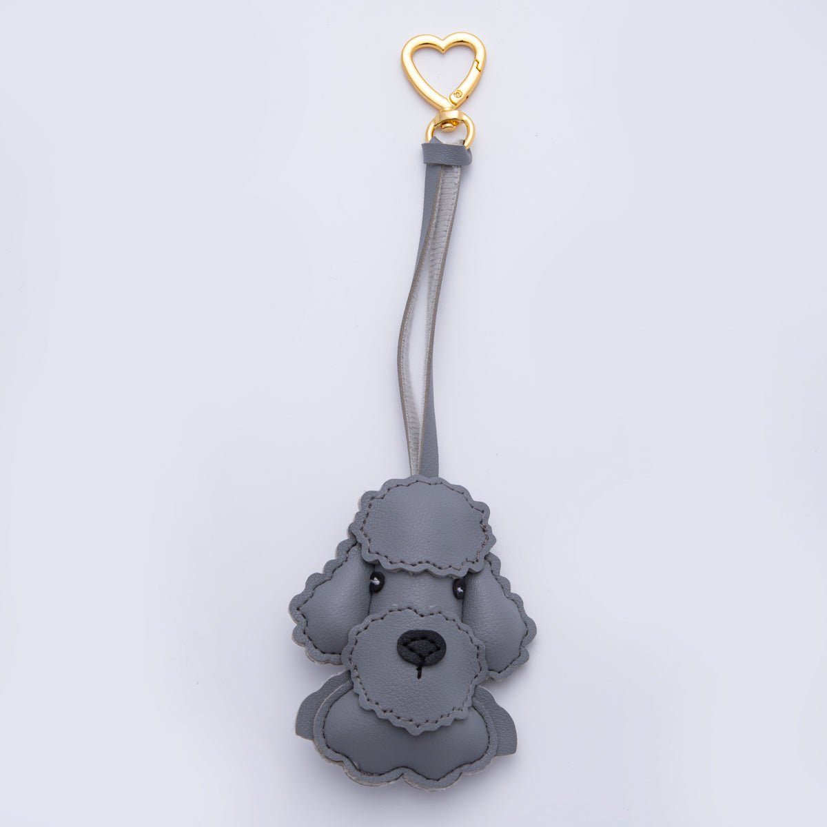Leather Poodle Dog Bag Charm Keyring Purse Bag Backpack Charm Accessory WB - 00022 - DLUXCA