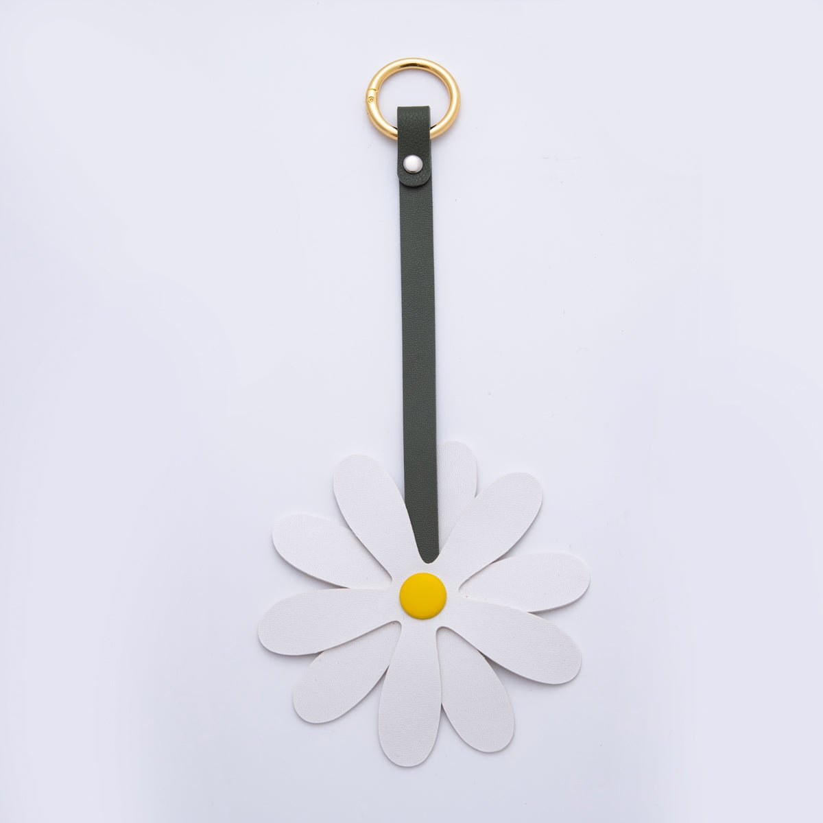 Leather Sun Flower Keyring Purse Bag Backpack Charm Flower Accessory WB - 00012 - DLUXCA