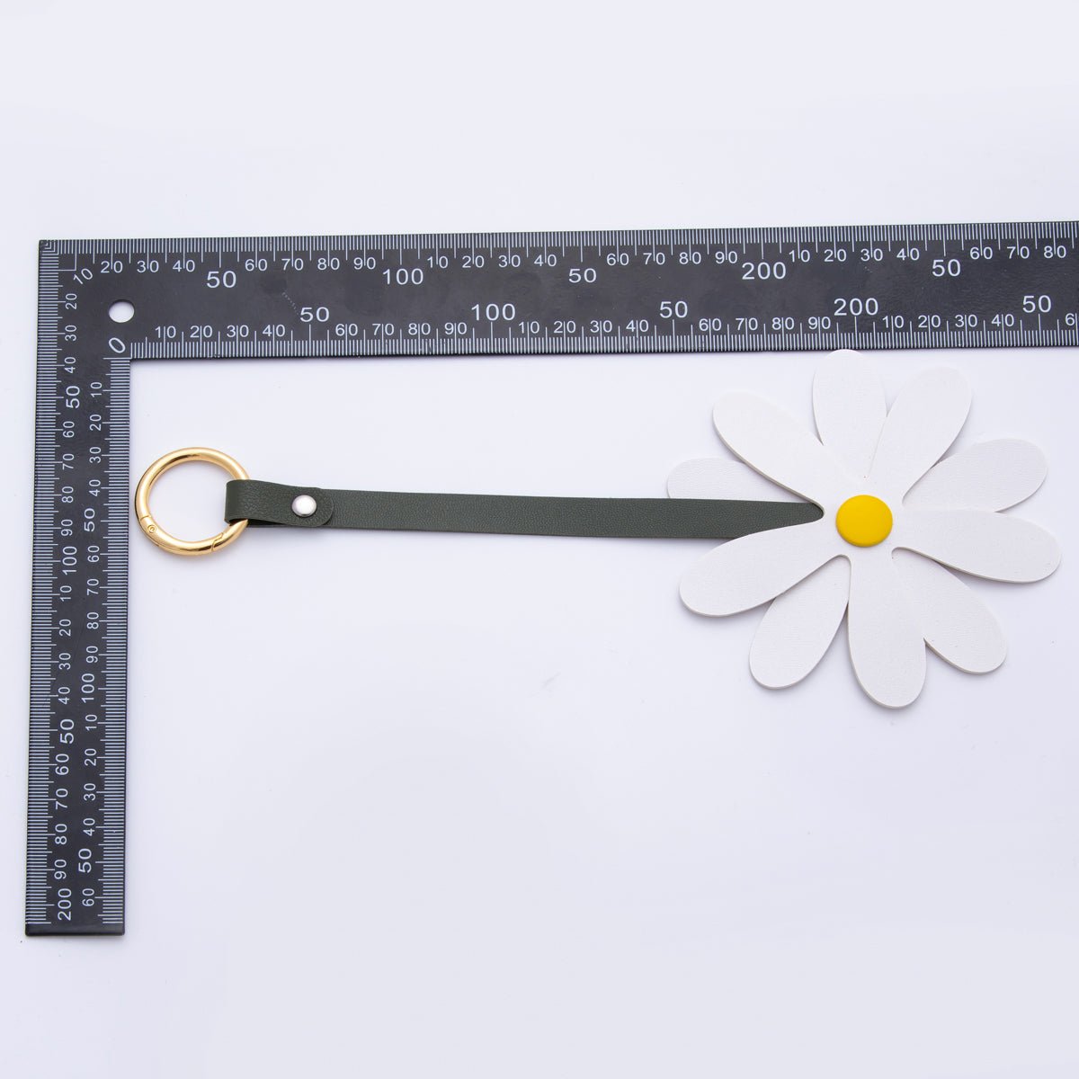 Leather Sun Flower Keyring Purse Bag Backpack Charm Flower Accessory WB - 00012 - DLUXCA
