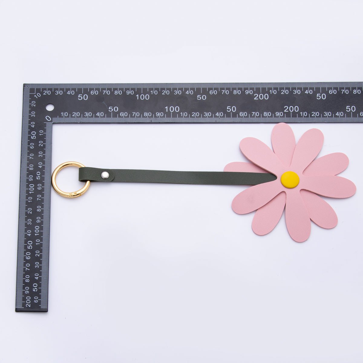 Leather Sun Flower Keyring Purse Bag Backpack Charm Flower Accessory WB - 00012 - DLUXCA