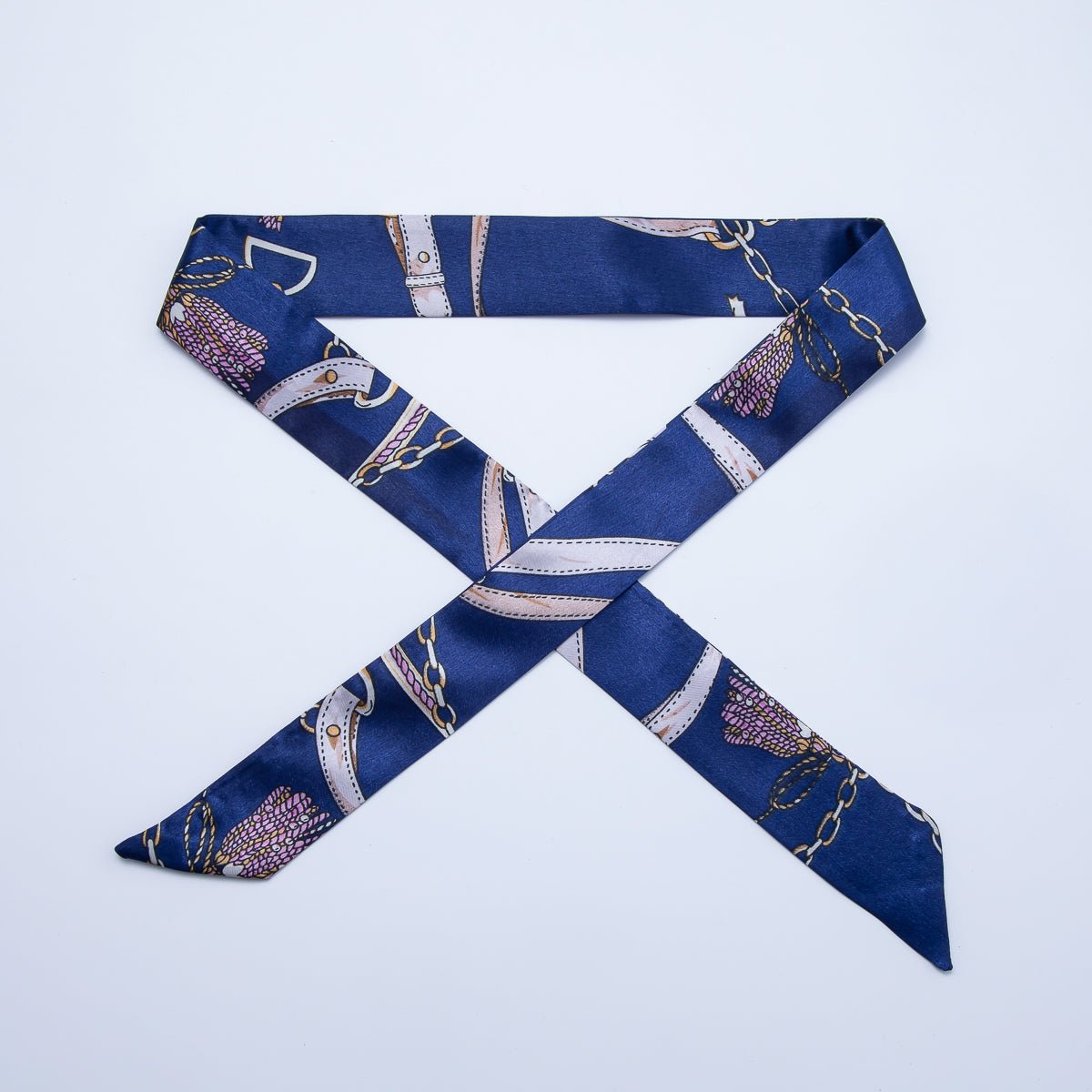 Modern Style 40mm Soft Faux Silk Bandana Scarf Necklace | WA - 1932 - DLUXCA