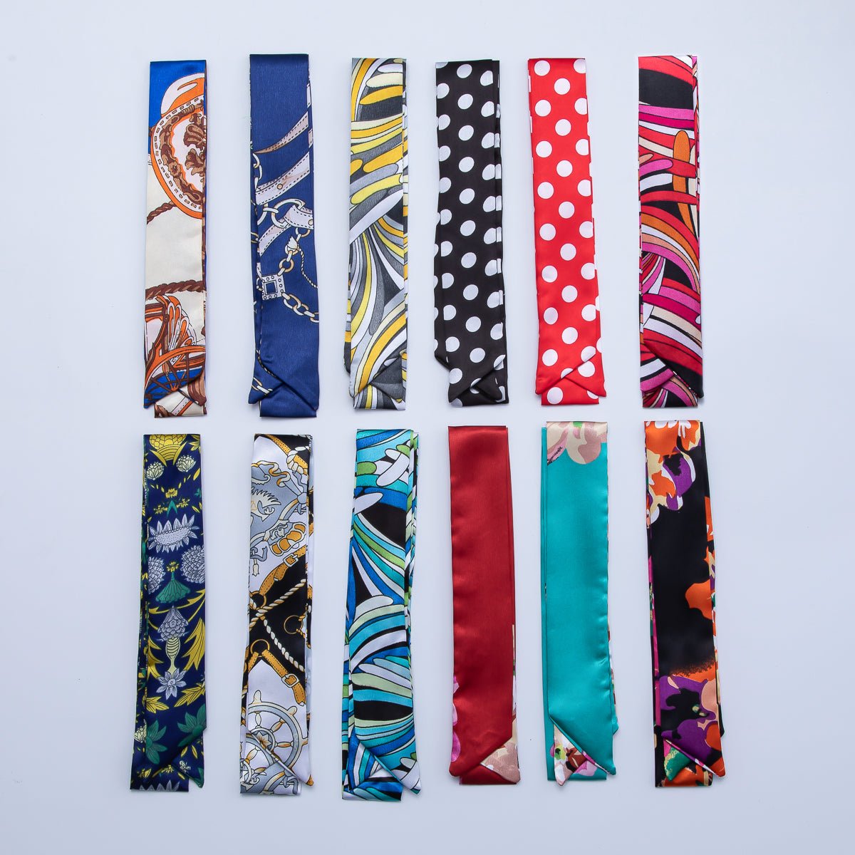 Modern Style 40mm Soft Faux Silk Bandana Scarf Necklace | WA - 1932 - DLUXCA