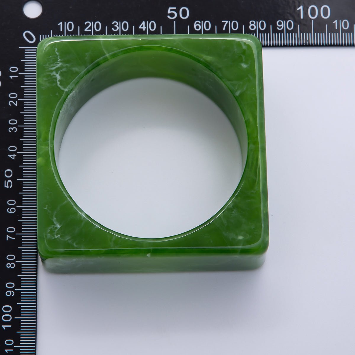 Multicolor Square Wide Acrylic Resin Bangle Statement Bracelet | WA - 04375 ~ WA - 04382 - DLUXCA