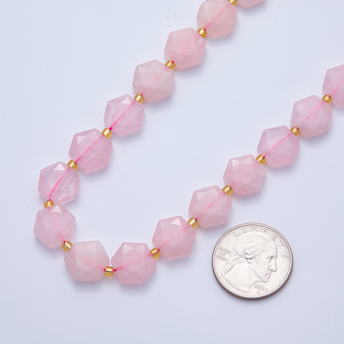 Natural Gemstone 12mm x 14mm Faceted Hexagonal Beads Strand Finding | WA - A3612 - WA - A3617 - DLUXCA