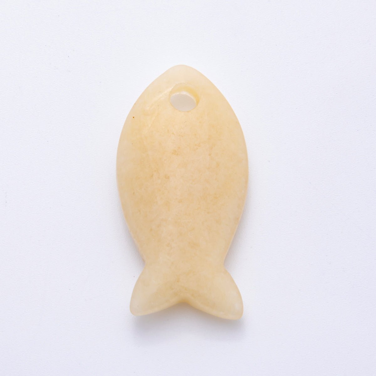 Natural Gemstone 40mm Agate, Carnelian, & Jasper Minimalist Under the Sea Fish Bead Charm | Z - A1242 - Z - A1246 - DLUXCA