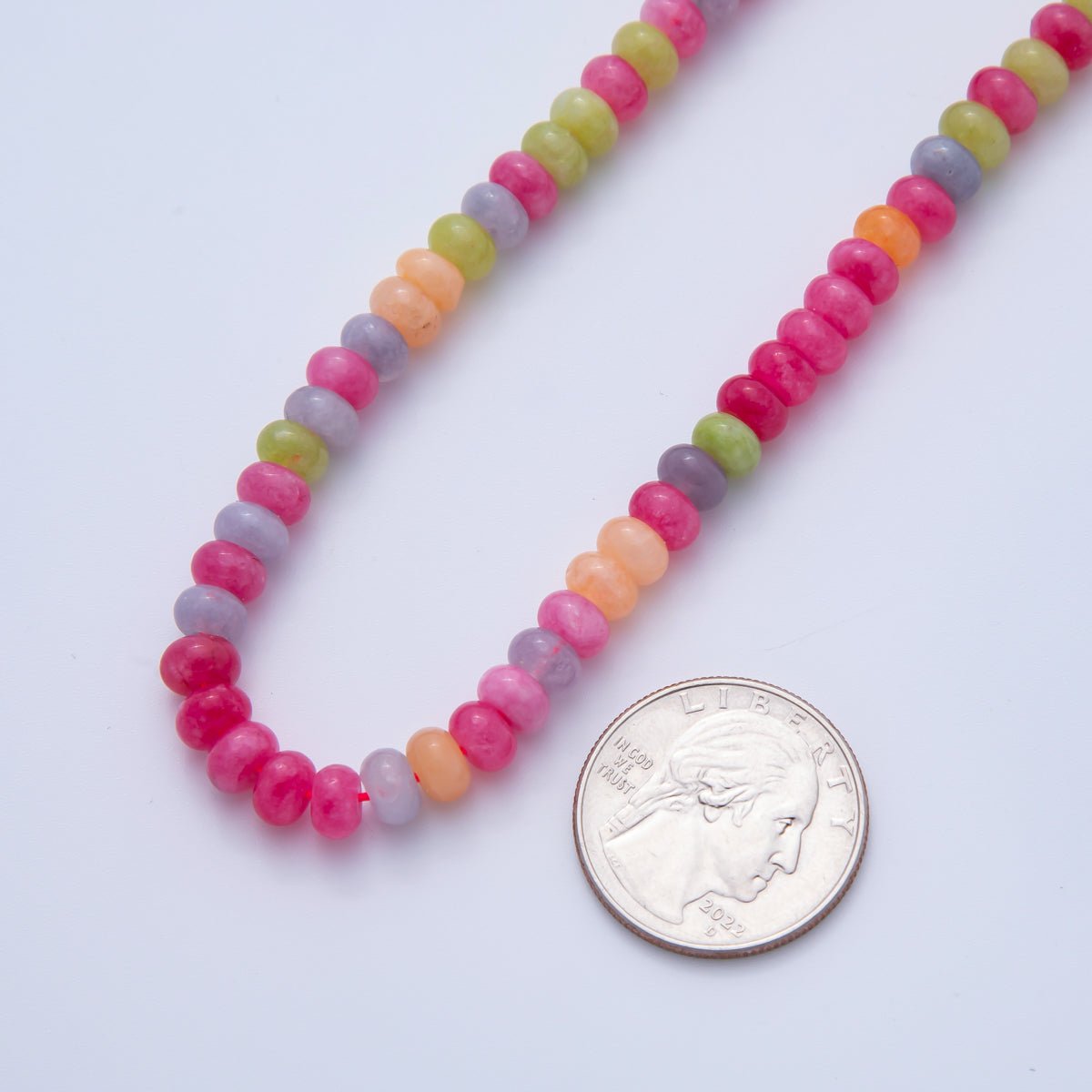Natural Gemstone 4mm x 6mm Smooth Colorful Agate Rondelle Beads Strand Finding | WA - A3477 - WA - A3479, WA - A3517 - WA - A3526, WA - A3530 - WA - A3534 - DLUXCA