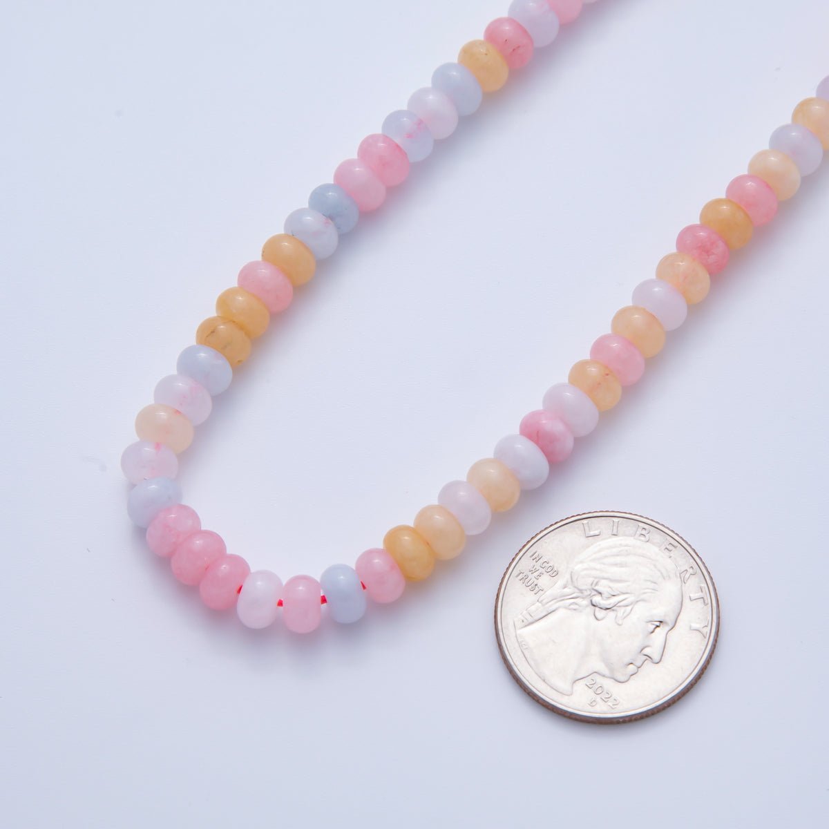 Natural Gemstone 4mm x 6mm Smooth Colorful Agate Rondelle Beads Strand Finding | WA - A3477 - WA - A3479, WA - A3517 - WA - A3526, WA - A3530 - WA - A3534 - DLUXCA