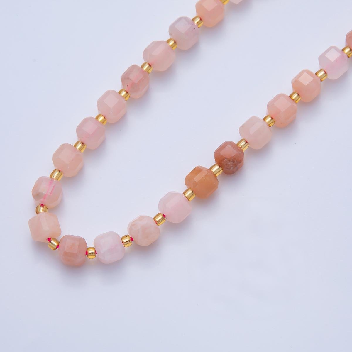 Natural Gemstone 6.5mm x 6.5mm Faceted Cube Dice Square Beads Strand Finding | WA - A3549 - WA - A3561 - DLUXCA