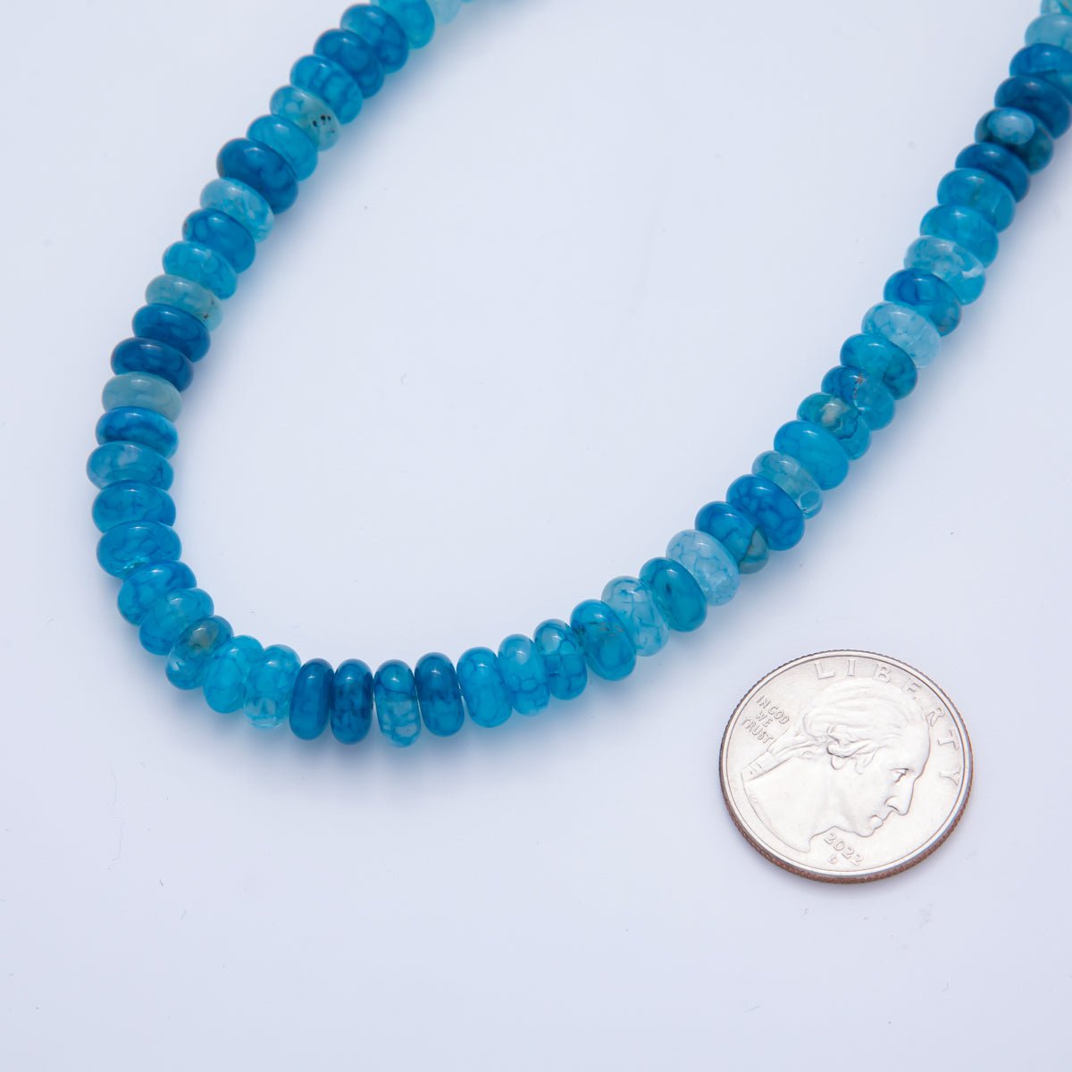 Natural Gemstone 8mm x 5mm Rondelle Loose Beads Strand Finding | WA - A3540 - WA - A3548 - DLUXCA