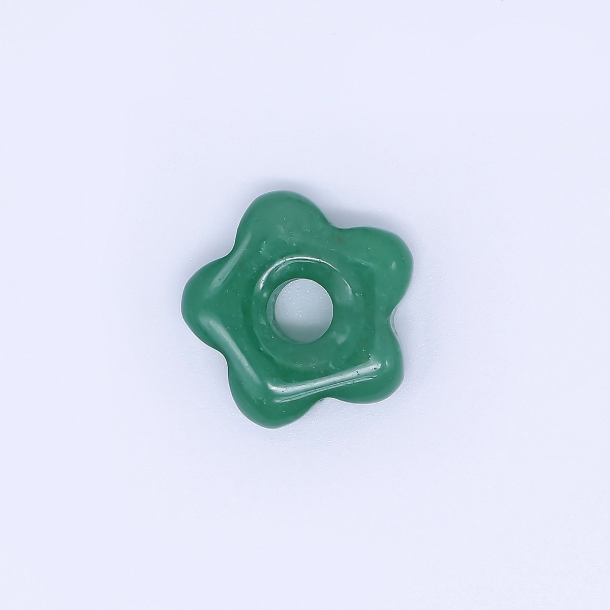 Natural Gemstone Five - Petals Flower Clover Spacer Beads | B447 B449 B451 B454 - DLUXCA