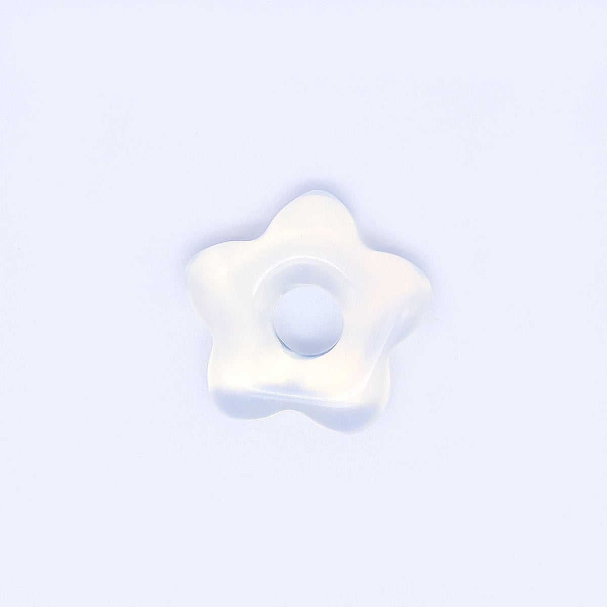 Natural Gemstone Five - Petals Flower Clover Spacer Beads | B447 B449 B451 B454 - DLUXCA