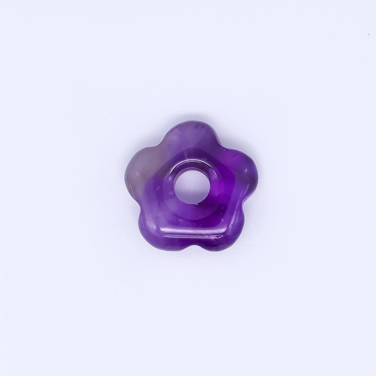 Natural Gemstone Five - Petals Flower Clover Spacer Beads | B447 B449 B451 B454 - DLUXCA