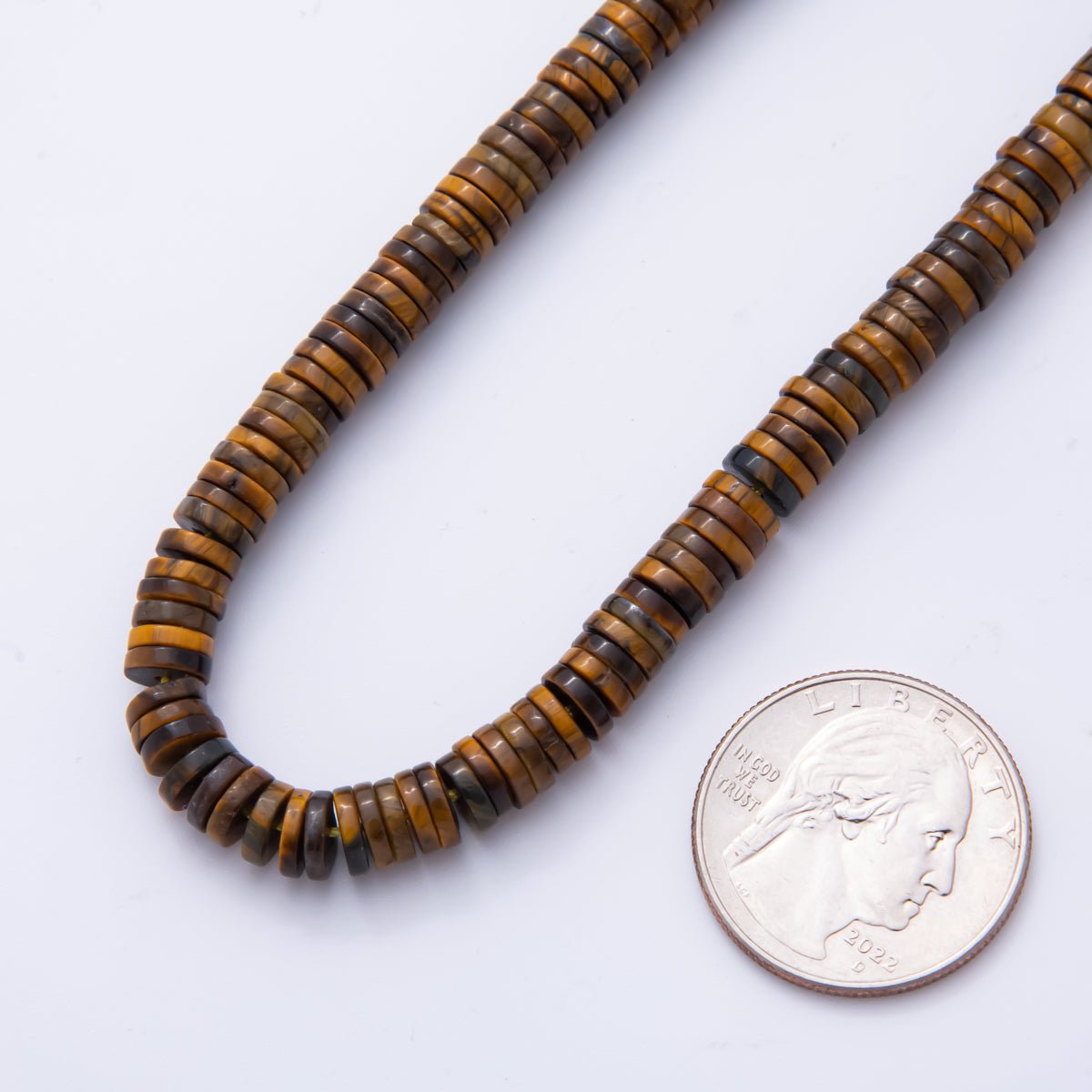 Natural Gemstone Heishi Beads 6mm x 1.5mm Flat Disc Coin Beads Strand Finding | WA - A3598 - WA - A3608 - DLUXCA