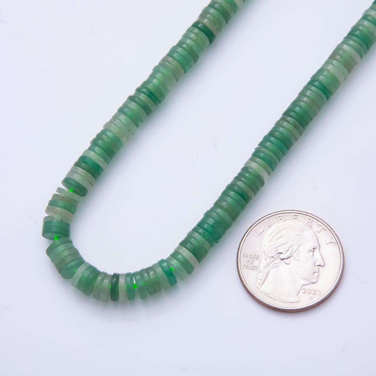 Natural Gemstone Heishi Beads 6mm x 1.5mm Flat Disc Coin Beads Strand Finding | WA - A3598 - WA - A3608 - DLUXCA