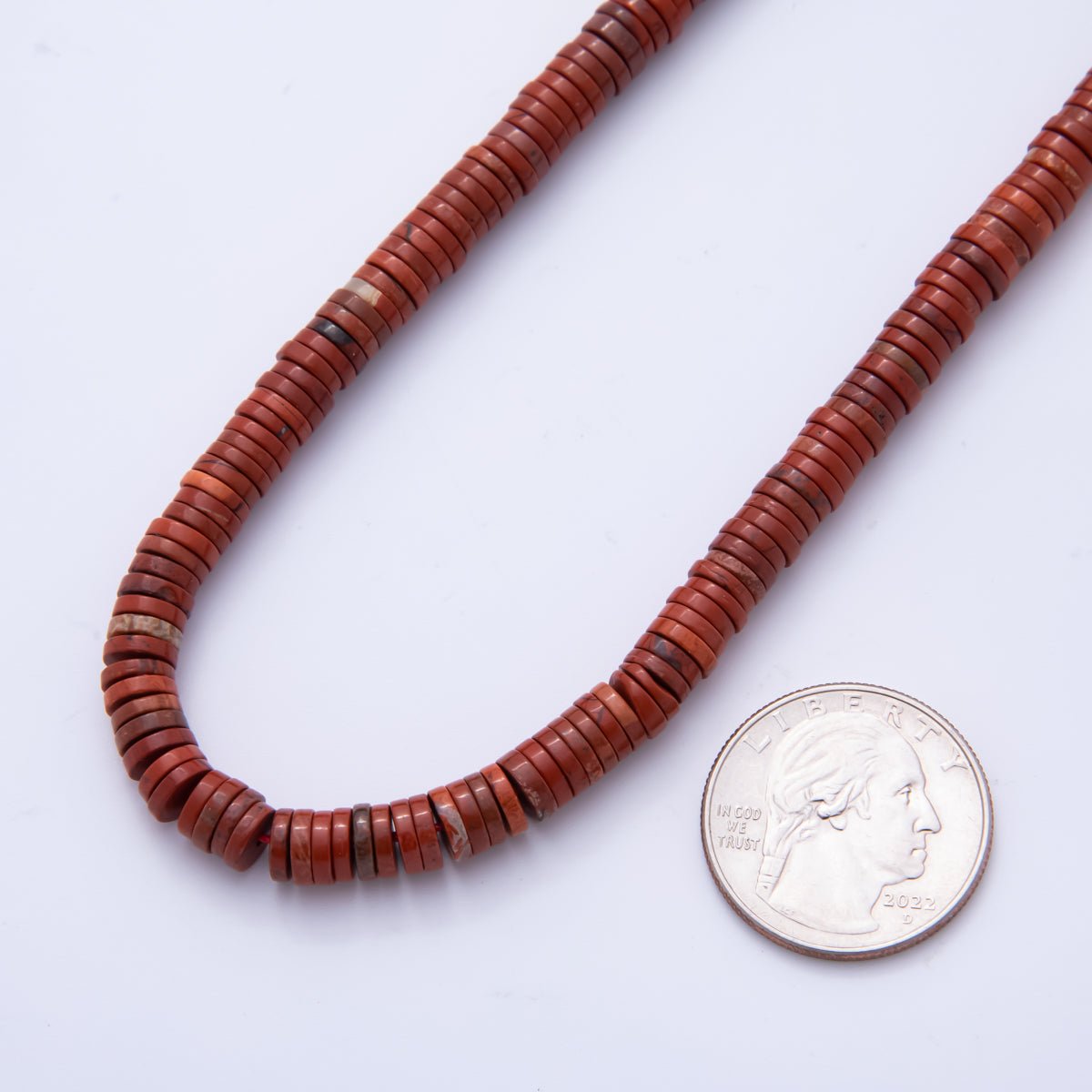 Natural Gemstone Heishi Beads 6mm x 1.5mm Flat Disc Coin Beads Strand Finding | WA - A3598 - WA - A3608 - DLUXCA