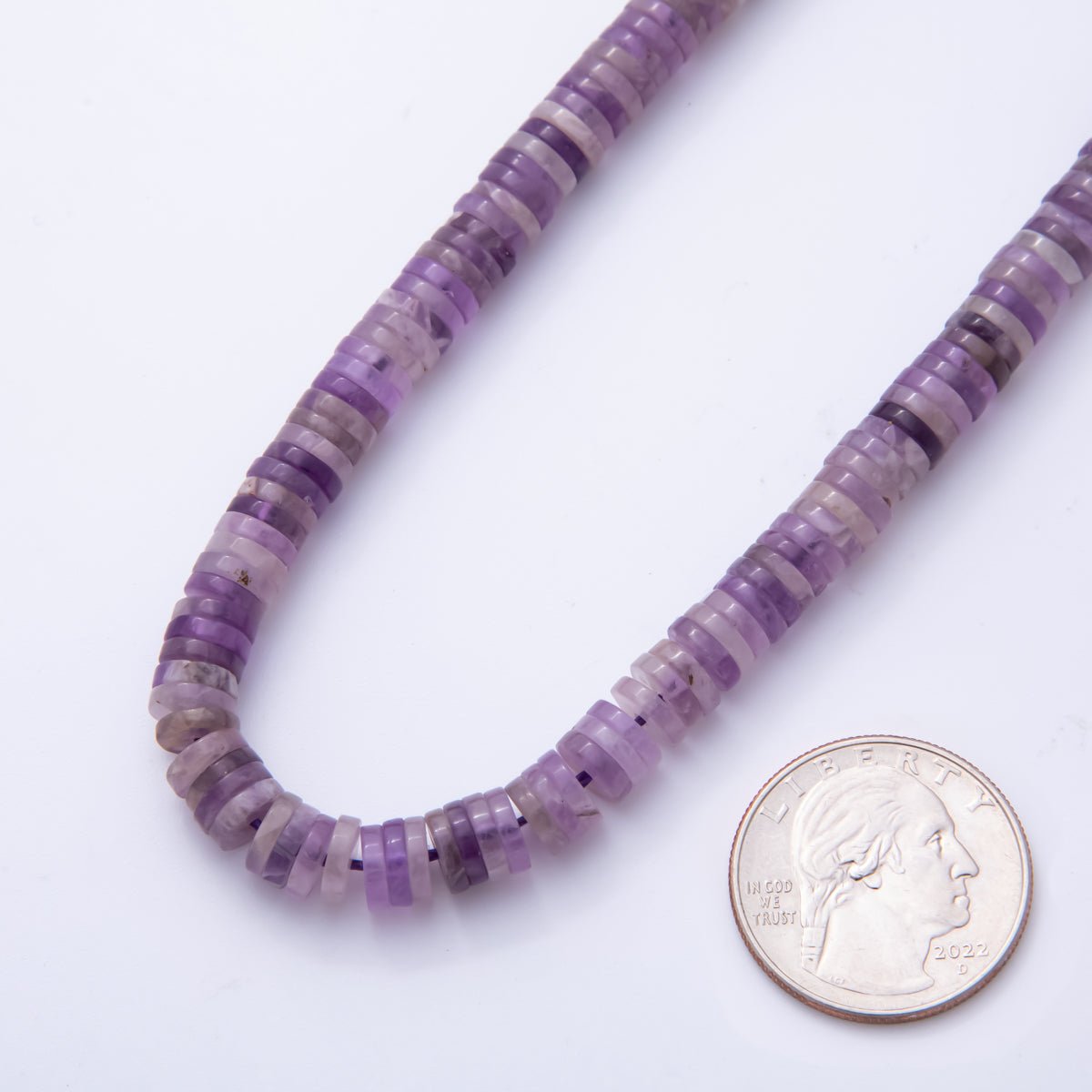 Natural Gemstone Heishi Beads 6mm x 1.5mm Flat Disc Coin Beads Strand Finding | WA - A3598 - WA - A3608 - DLUXCA
