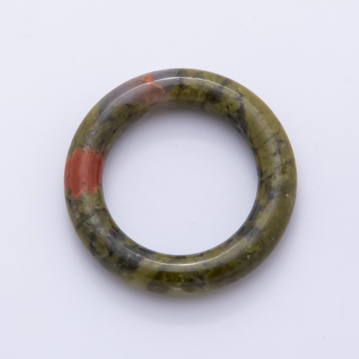 Natural Gemstone Round Ring Smooth Polish Spacer Beads | ZA1227 - ZA1229 - DLUXCA