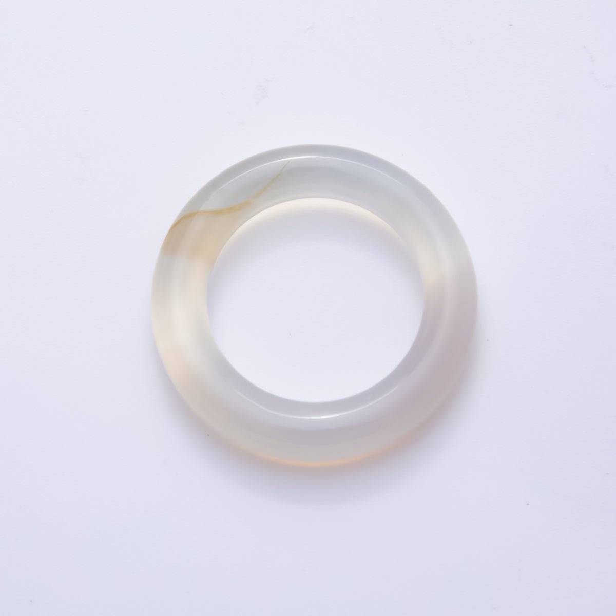 Natural Gemstone Round Ring Smooth Polish Spacer Beads | ZA1227 - ZA1229 - DLUXCA