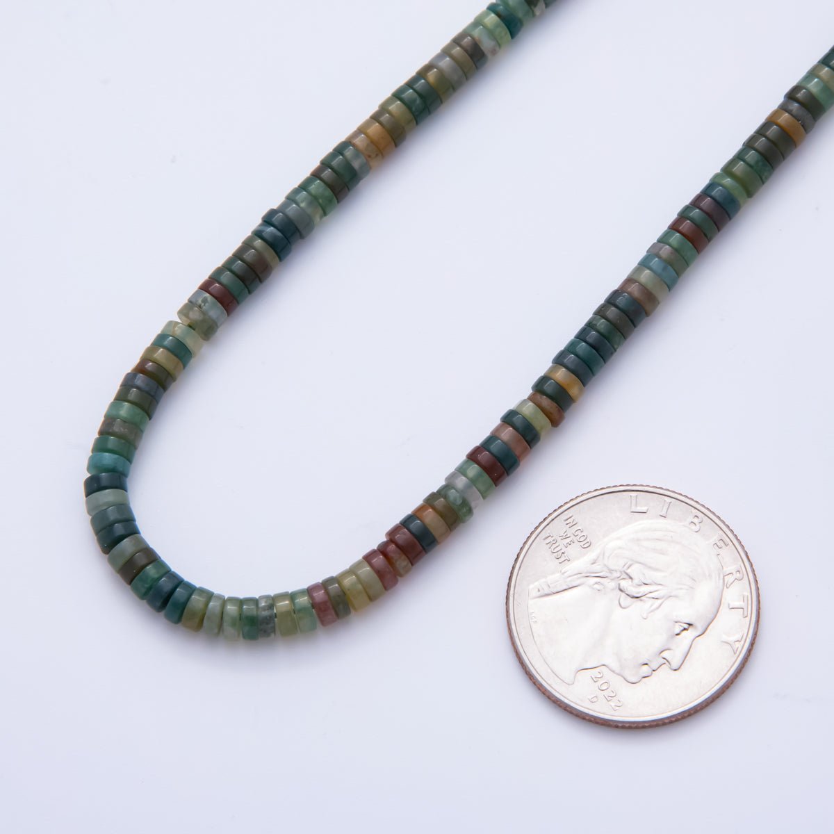 Natural Rondelle Beads Gemstone 4mm x 1.5mm Dark Mix Color Fall Winter Beads Strand Finding | WA - A3586 - WA - A3597 - DLUXCA