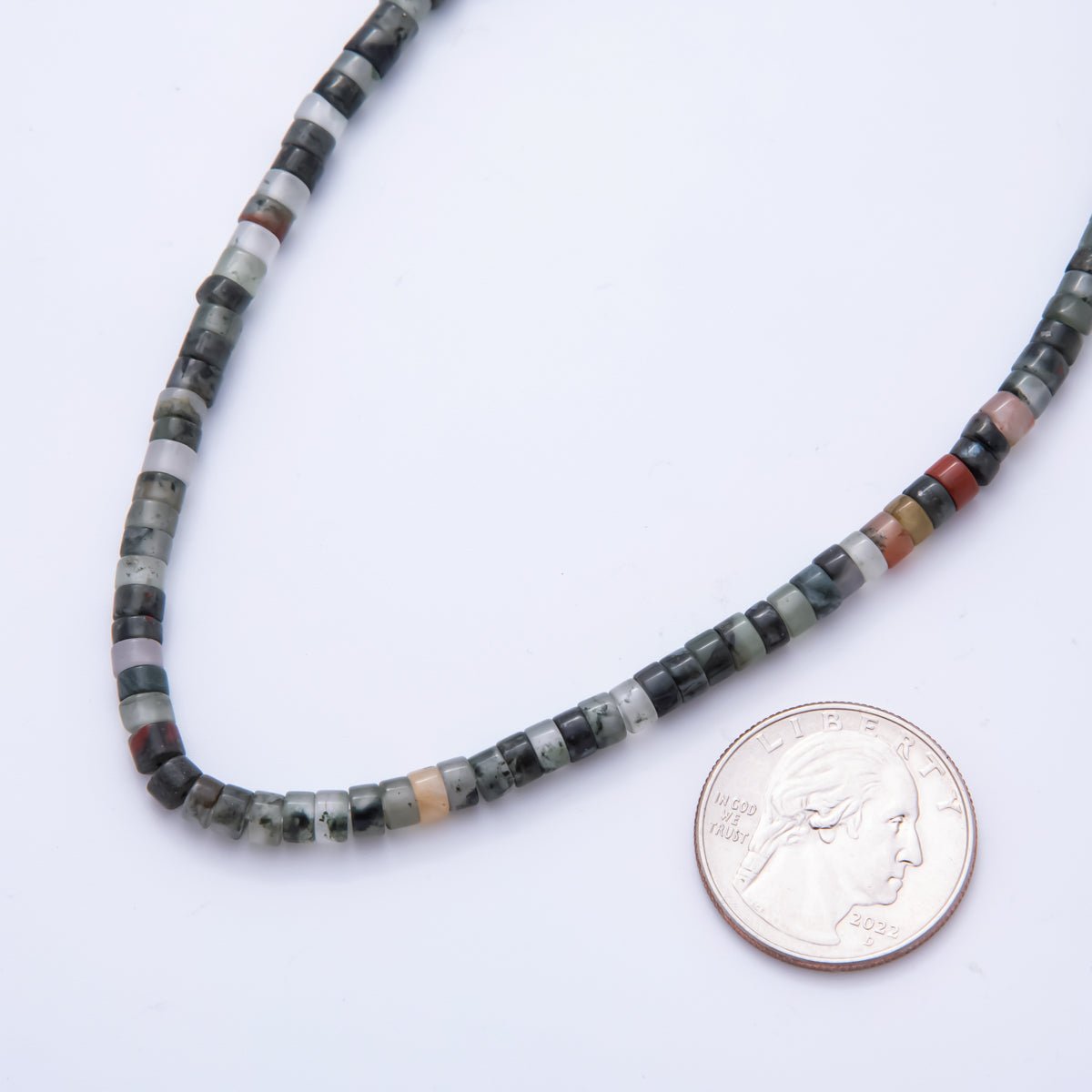 Natural Rondelle Beads Gemstone 4mm x 1.5mm Dark Mix Color Fall Winter Beads Strand Finding | WA - A3586 - WA - A3597 - DLUXCA