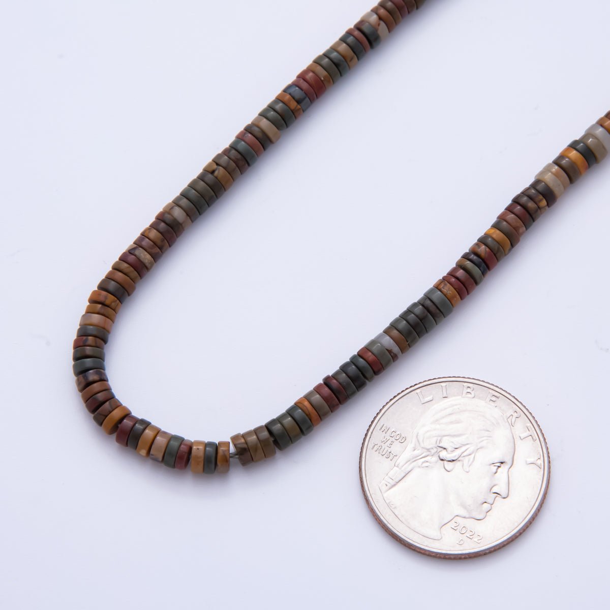 Natural Rondelle Beads Gemstone 4mm x 1.5mm Dark Mix Color Fall Winter Beads Strand Finding | WA - A3586 - WA - A3597 - DLUXCA