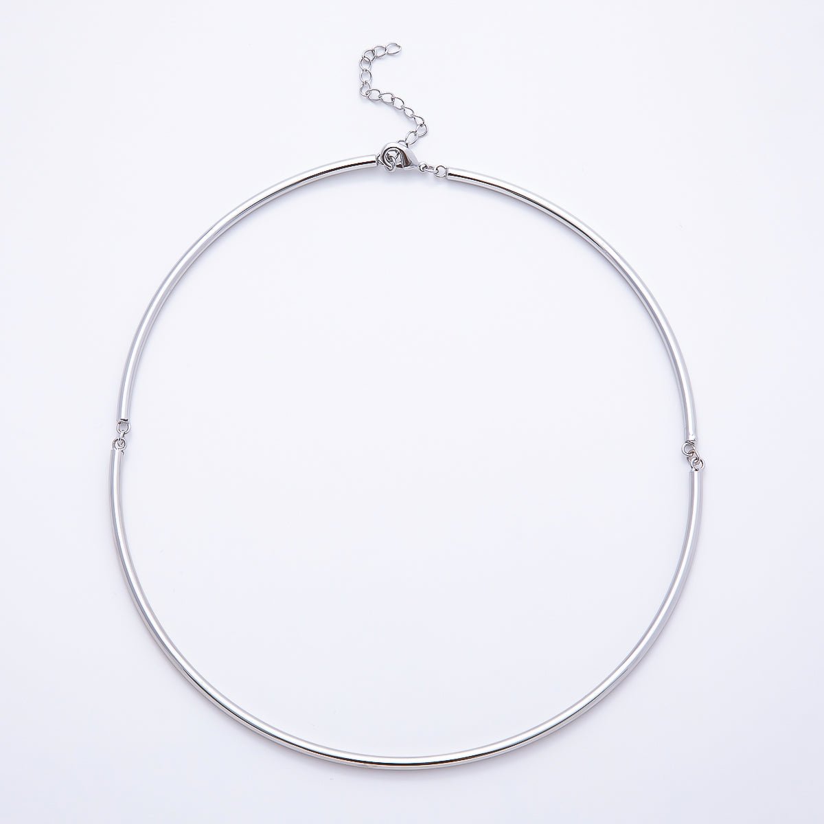 NEW 16K Gold Filled 3mm Minimalist Floating Collar Torque Necklace in Gold & Silver | WA-04711 WA-04712 - DLUXCA