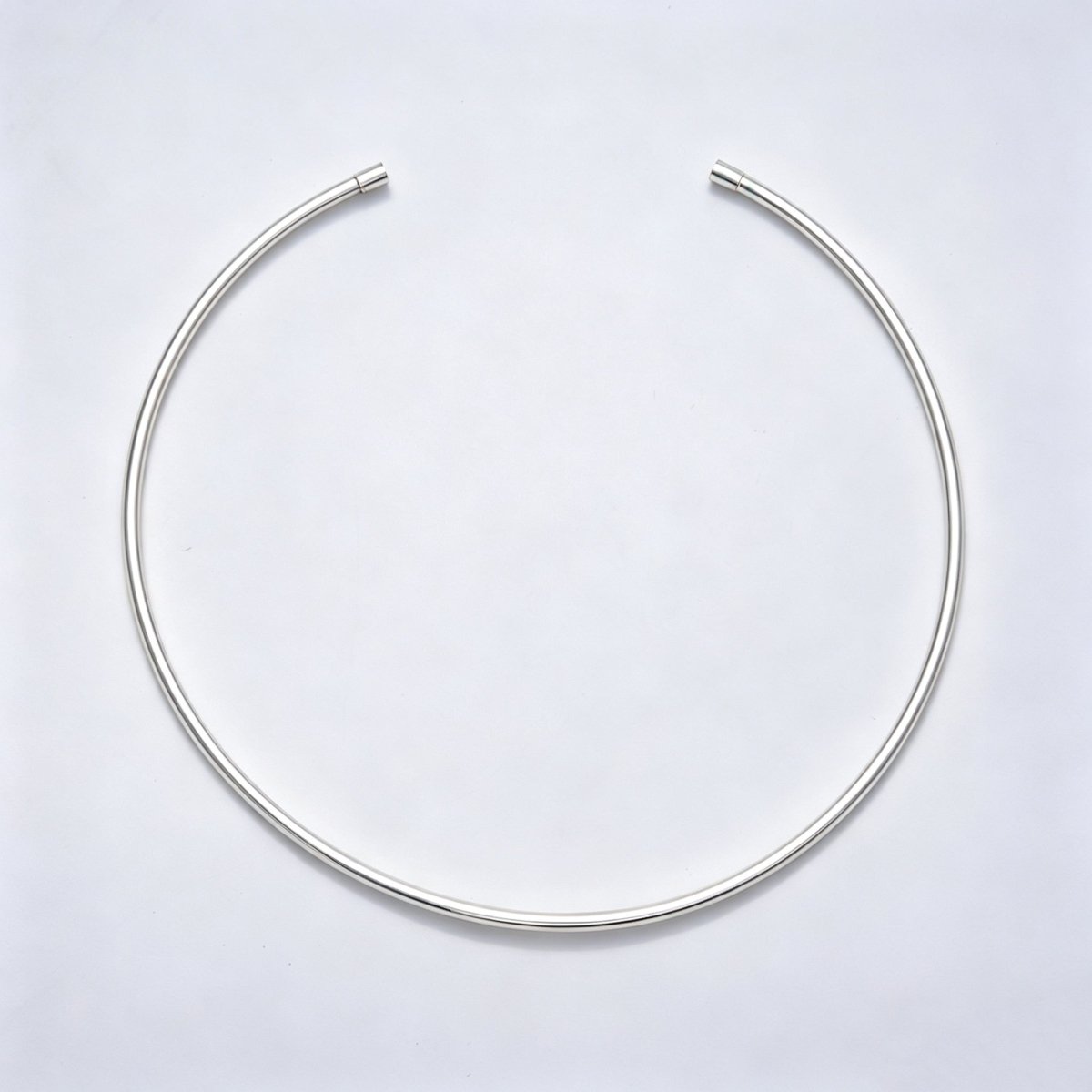 NEW 16K Gold Filled 3mm Tube Choker Floating Collar Necklace in Gold & Silver| WA-00511 WA-00541 - DLUXCA