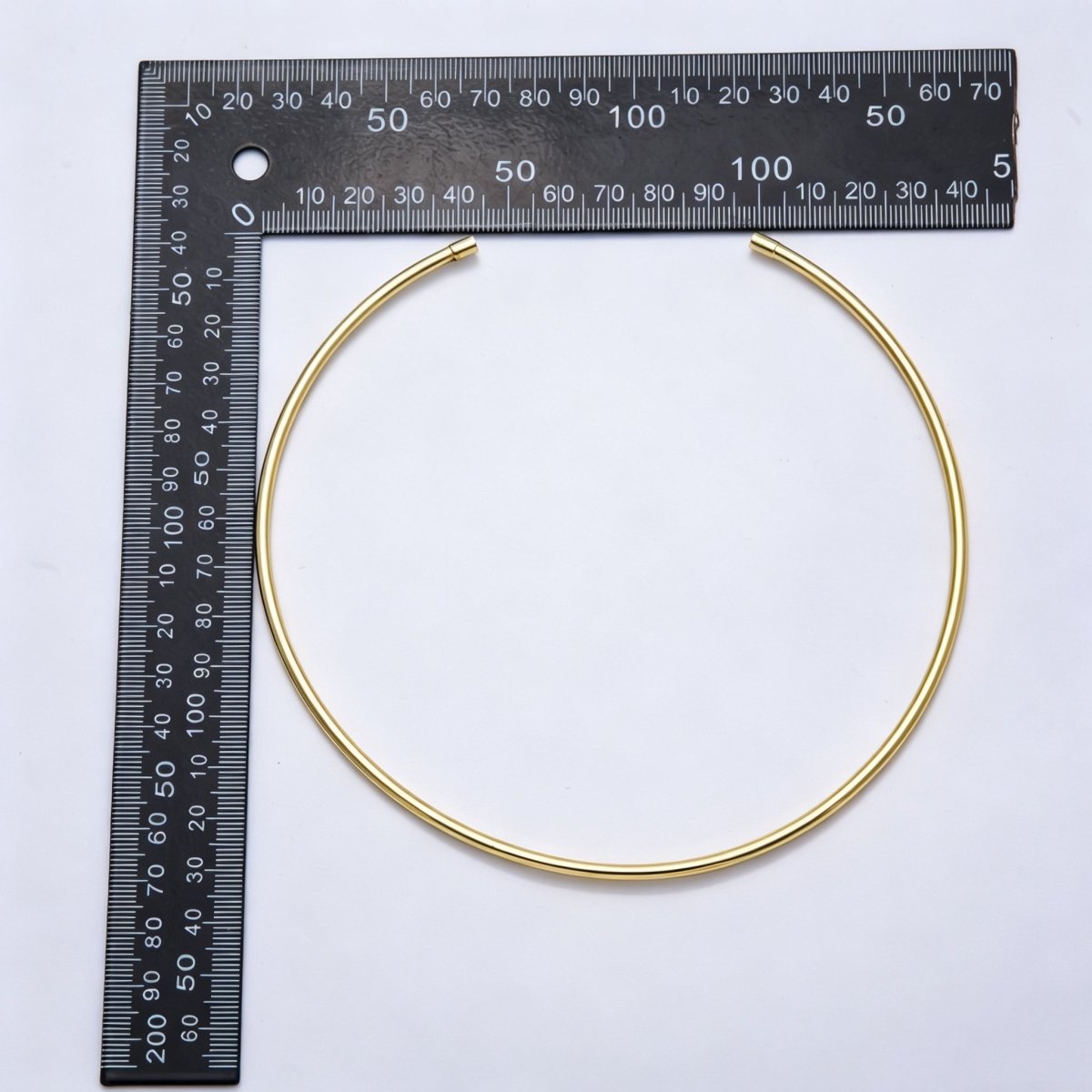 NEW 16K Gold Filled 3mm Tube Choker Floating Collar Necklace in Gold & Silver| WA-00511 WA-00541 - DLUXCA