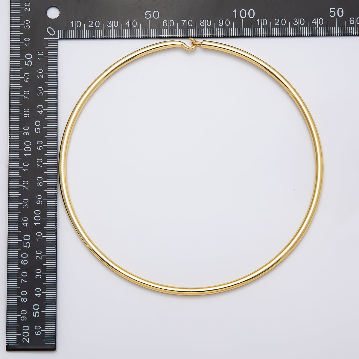 NEW 16K Gold Filled 4mm Minimalist Thick Wide Tube Collar Necklace | WA - 04277 - DLUXCA